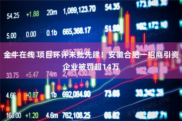 金牛在线 项目环评未批先建！安徽合肥一招商引资企业被罚超14万