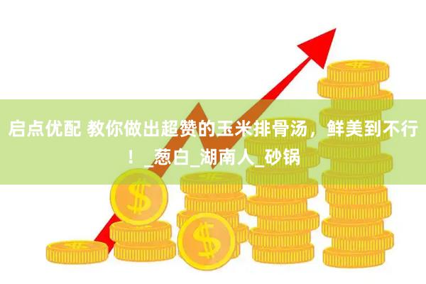 启点优配 教你做出超赞的玉米排骨汤，鲜美到不行！_葱白_湖南人_砂锅