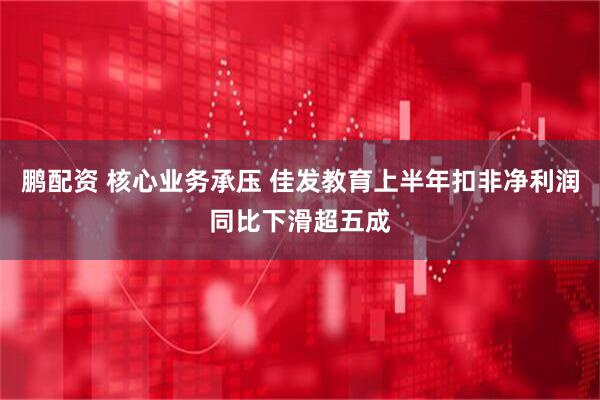 鹏配资 核心业务承压 佳发教育上半年扣非净利润同比下滑超五成